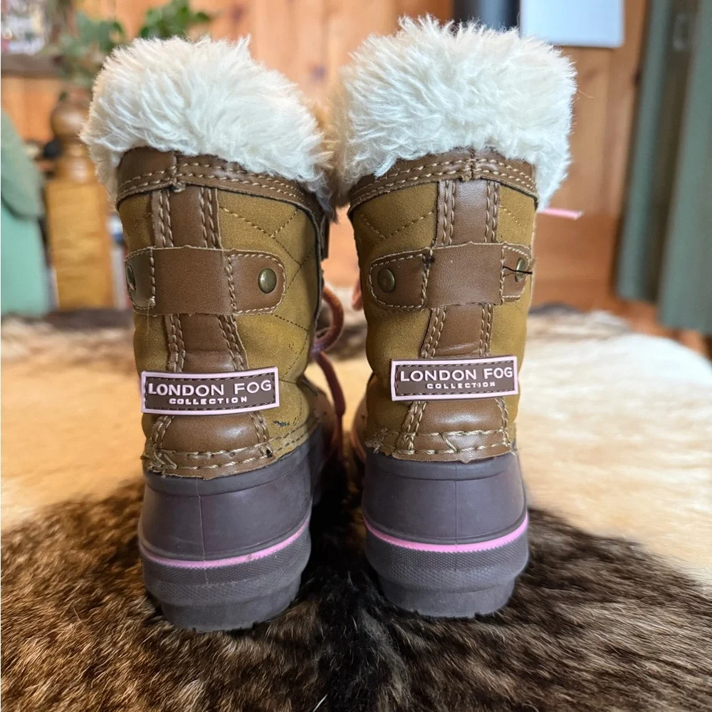 London Fog Toddler 6 Faux Fur Winter Duck Boots